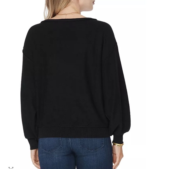NWT NYDJ Black Dolman Sleeves V-Neck Sweater 4X - Picture 3 of 14